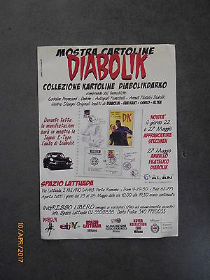 Diabolik - Mostra Cartoline - Volantino Promozionale