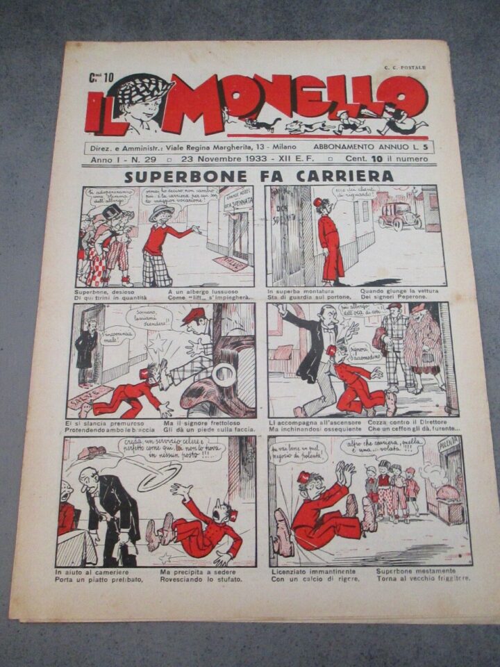 Il Monello Anno 1 N° 29 - 23 Novembre 1933 - Buone Condizioni - Raro