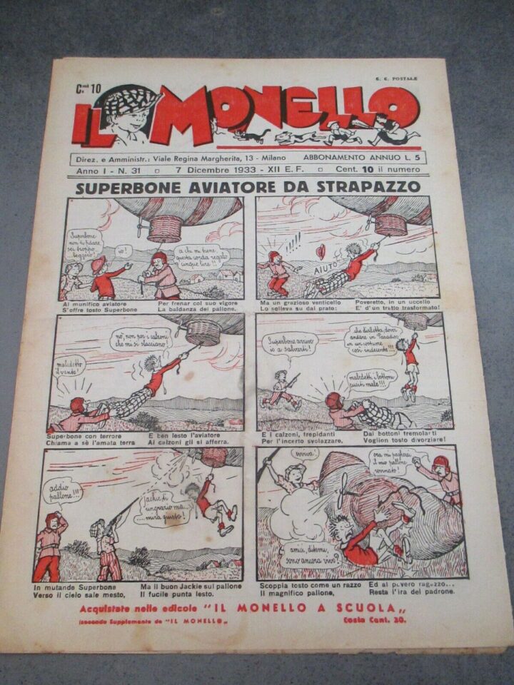 Il Monello Anno 1 N° 31 - 7 Dicembre 1933 - Buone Condizioni - Raro