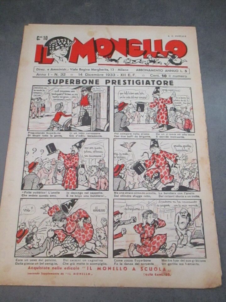 Il Monello Anno 1 N° 32 - 14 Dicembre 1933 - Buone Condizioni - Raro