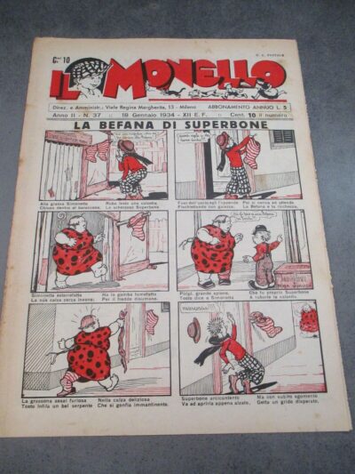 Il Monello Anno 2 N° 37 - 18 Gennaio 1934 - Buone Condizioni - Raro