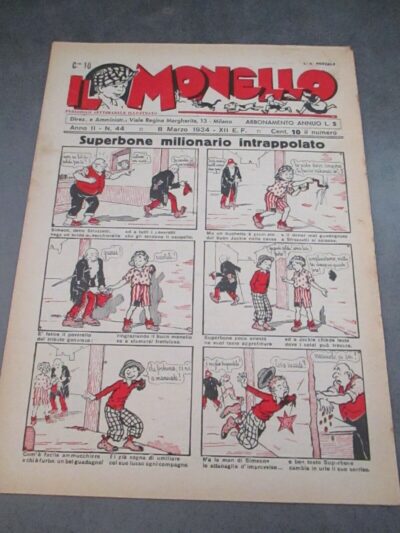 Il Monello Anno 2 N° 44 - 8 Marzo 1934 - Buone Condizioni - Raro