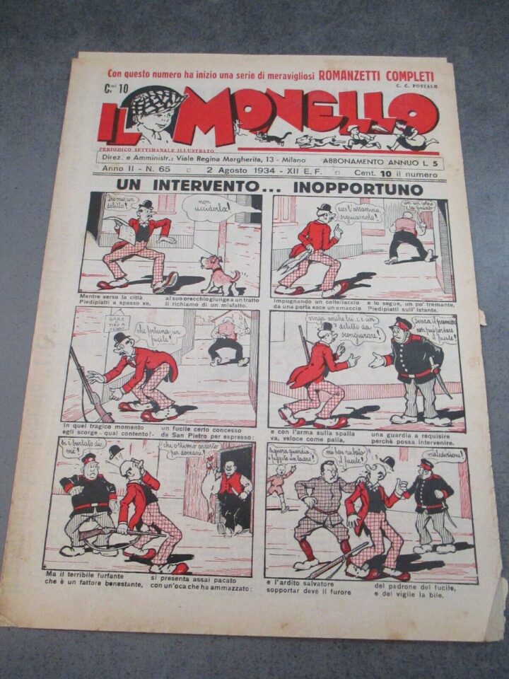 Il Monello Anno 2 N° 65 - 2 Agosto 1934 - Buone Condizioni - Raro