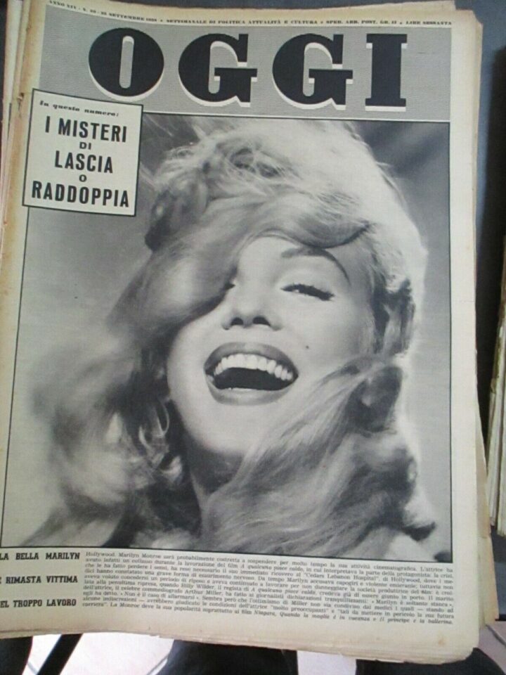 Oggi Anno 1958 1/52 - Marilyn Monroe - Brigitte Bardot - Descrizione All'interno