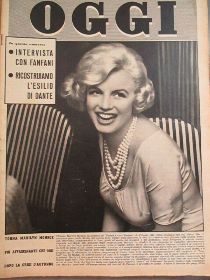 Oggi Anno 1959 1/53 - Marilyn Monroe - Sofia Loren - Descrizione All'interno