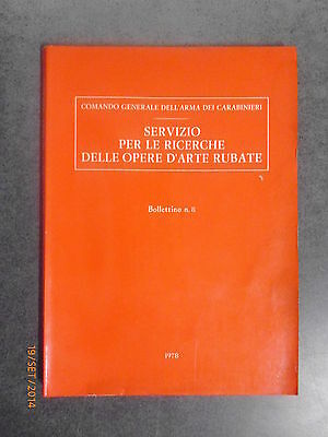 Servizio Per Le Ricerche Opere D'arte Rubate - Boll. N.8 - Arma Carabinieri