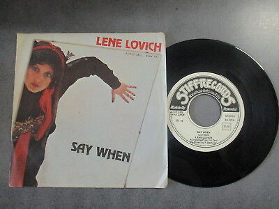 Lene Lovich - Say When - 45 Giri 7" Italia