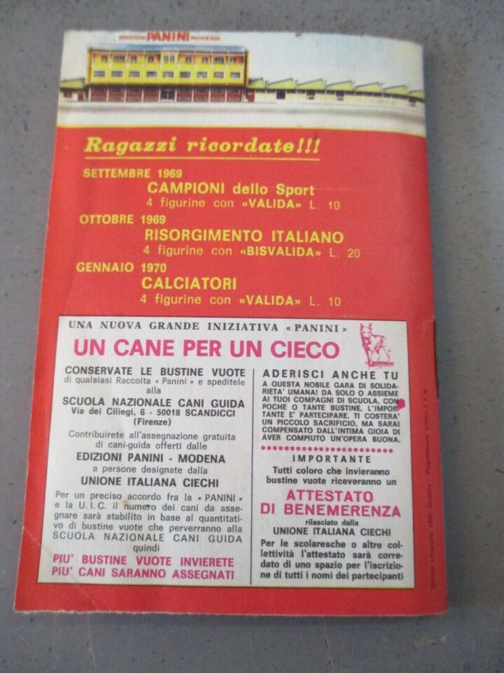 Piccolo Almanacco Del Calcio 1969-70 - Figurine Panini - Ottimo