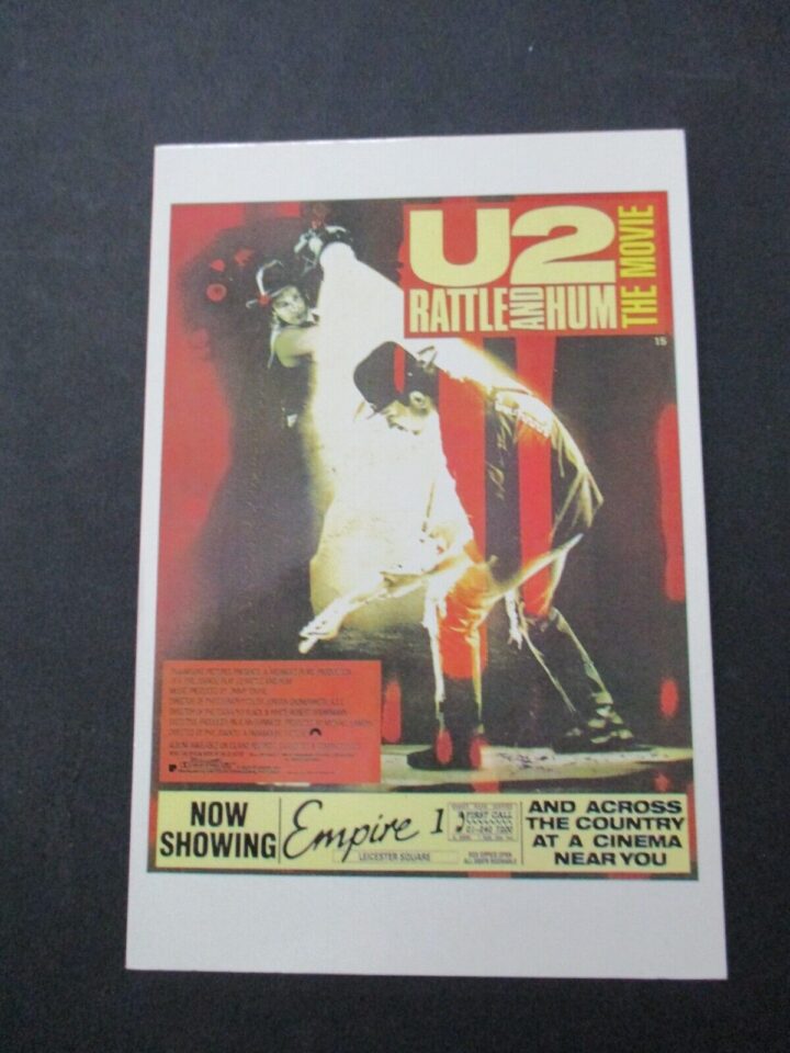 U2 Rattle And Hum The Movie - Cartolina Promozionale 1