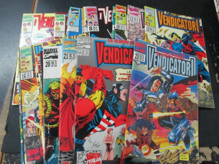 I Vendicatori 1/23 - Marvel Italia 1994 - Serie Completa Con Adesivi E Card