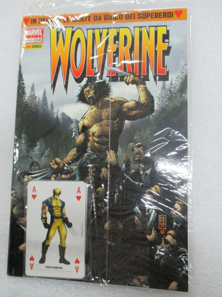 Wolverine N° 186 + Carte Da Gioco Supereroi - In Blister - Panini Comics 2005