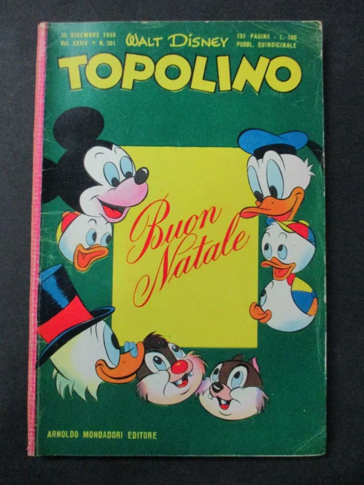 Topolino N° 201 Dicembre 1958 - Originale - Ottimo