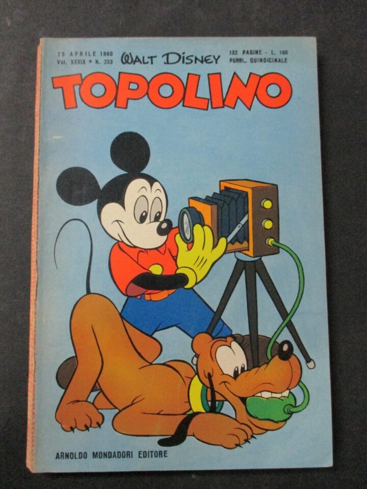 Topolino N° 233 + Figurine - Aprile 1960 - Originale - Ottimo