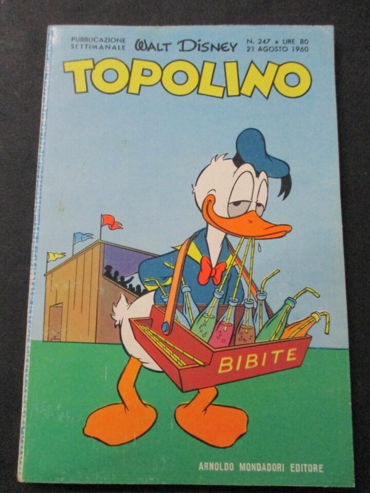 Topolino N° 247 + Figurine E Bollino - 21 Agosto 1960 - Originale - Ottimo