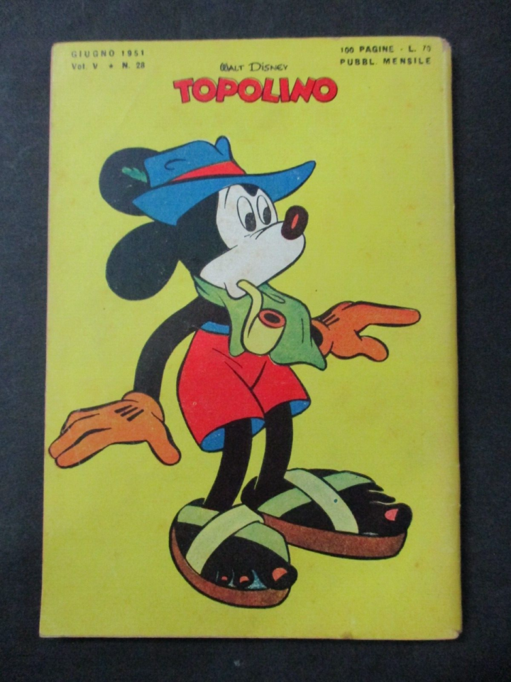 Topolino N° 28 Giugno 1951 - Originale - Ottimo