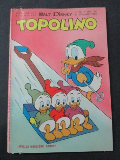 Topolino N° 321 + Figurine E Bollino - 21 Gennaio 1962 - Originale - Ottimo