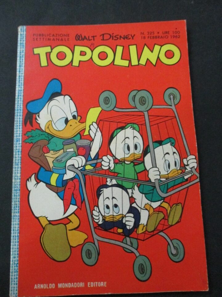 Topolino N° 325 + Figurine E Bollino - 18 Febbraio 1962 - Originale - Ottimo