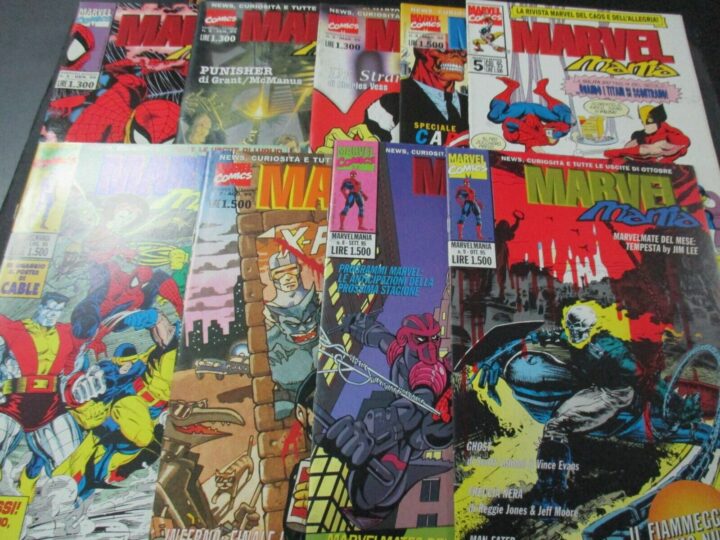 Marvel Mania 1/9 - Marvel Italia 1995 - Serie Completa + Tutti I Poster